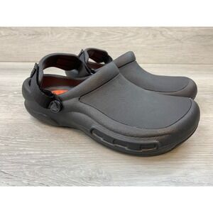 Crocs Bistro Pro LiteRide Women's Black Clogs Work Shoes 6 Slip Resistant Shoes